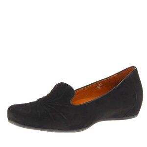 Earthies Zuma Suede Smoking Slippers Loafers Moccasin‎ in Black Sz 10